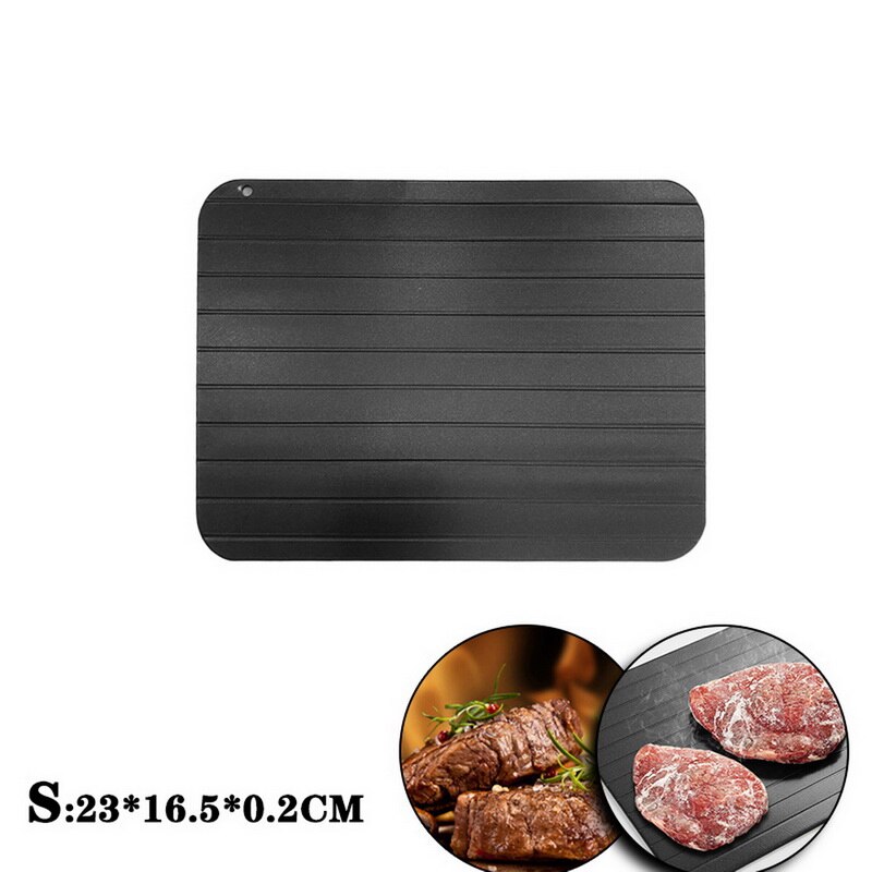 Fast Defrosting Tray Thaw Frozen Food Meat Fruit Quick Defrosting Plate Board Defrost Kitchen Gadget Tool For Restaurant: Light Grey
