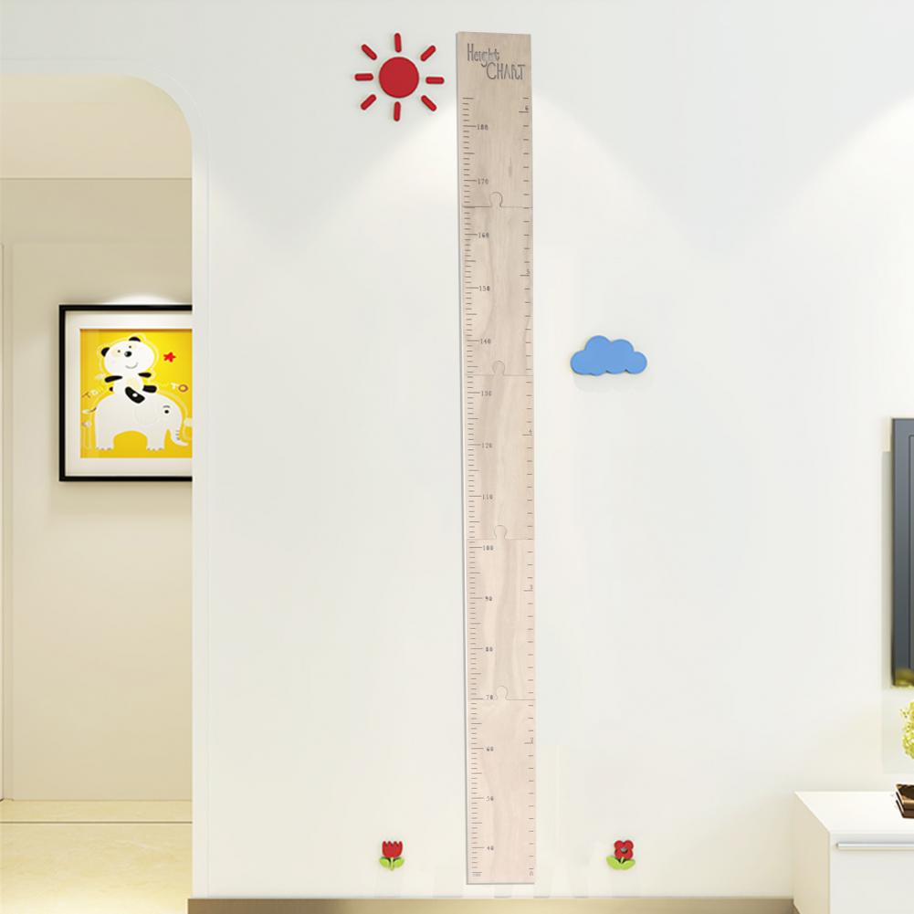 Height Ruler Exquisite Splice Type Height Growth Chart Multi-purpose 1 Set Wooden Height Growth Chart Wall Ruler