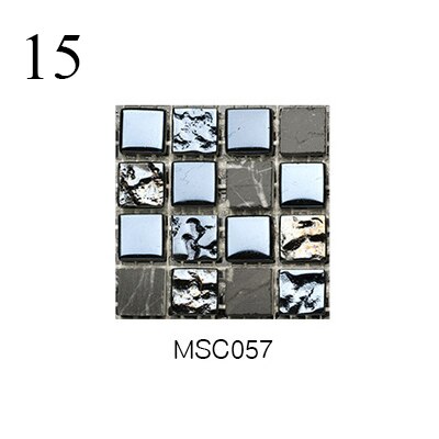 10pcs Ceramic Tile Stickers 10x10cm 3D Mosaic Tile Plane Wall Sticker DIY Decorations for Kitchen Bar Bathroom PVC Stickers: 15