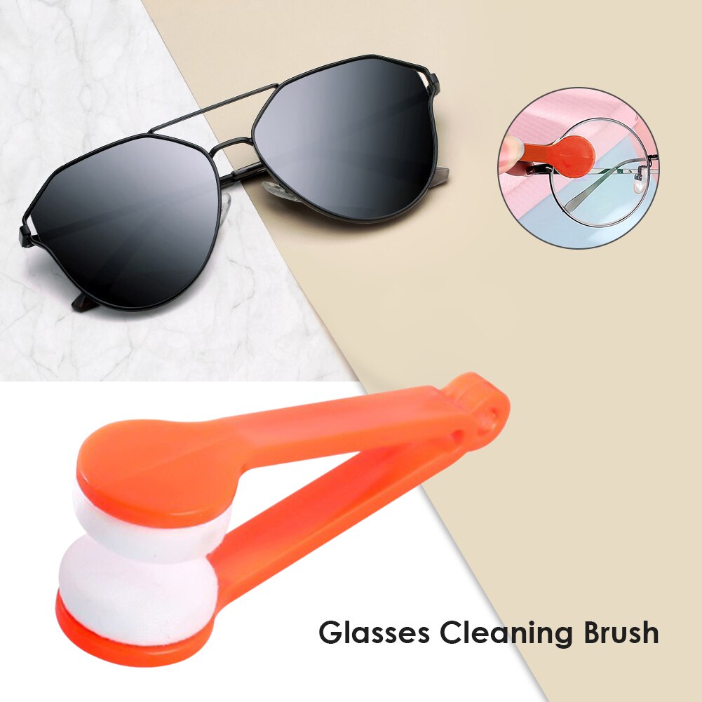 Mini Eye Glasses Lens Cleaning Brush Portable Soft Microfiber Spectacles Sunglasses Cleaner Wipe