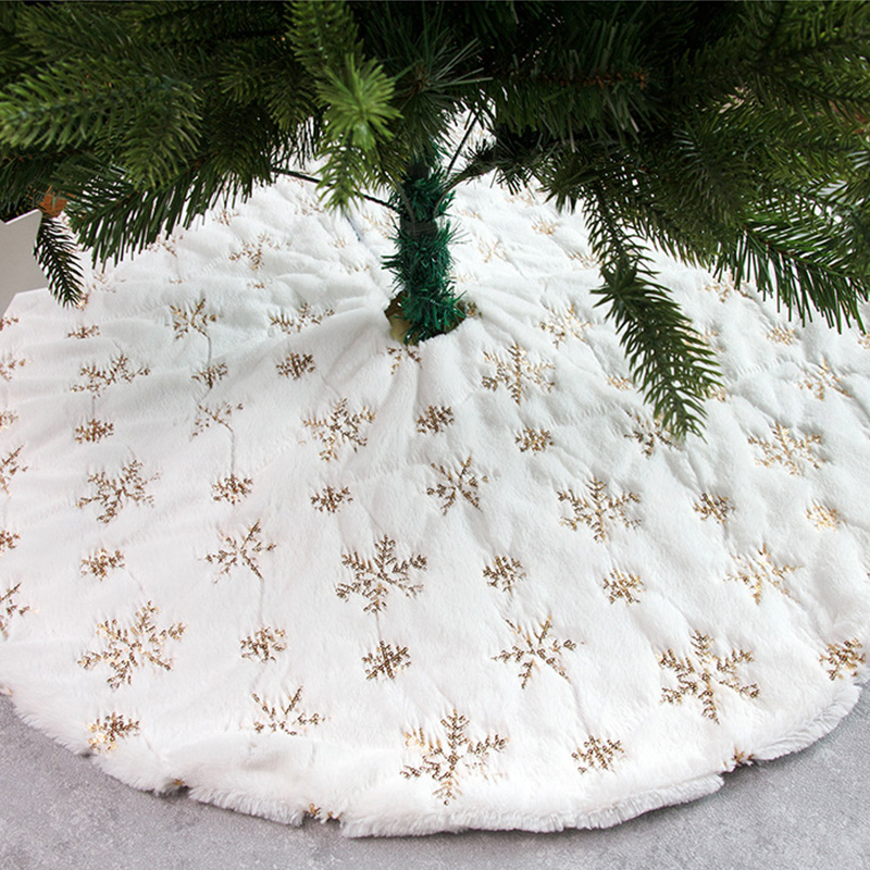 90/122Cm Pluche Kerstboom Rok Sneeuw Kunstmatige Bont Kerstboom Bodem Kussen Party Decor Navidad Xmas Tree base Cover: tree skirt 4 / 90cm