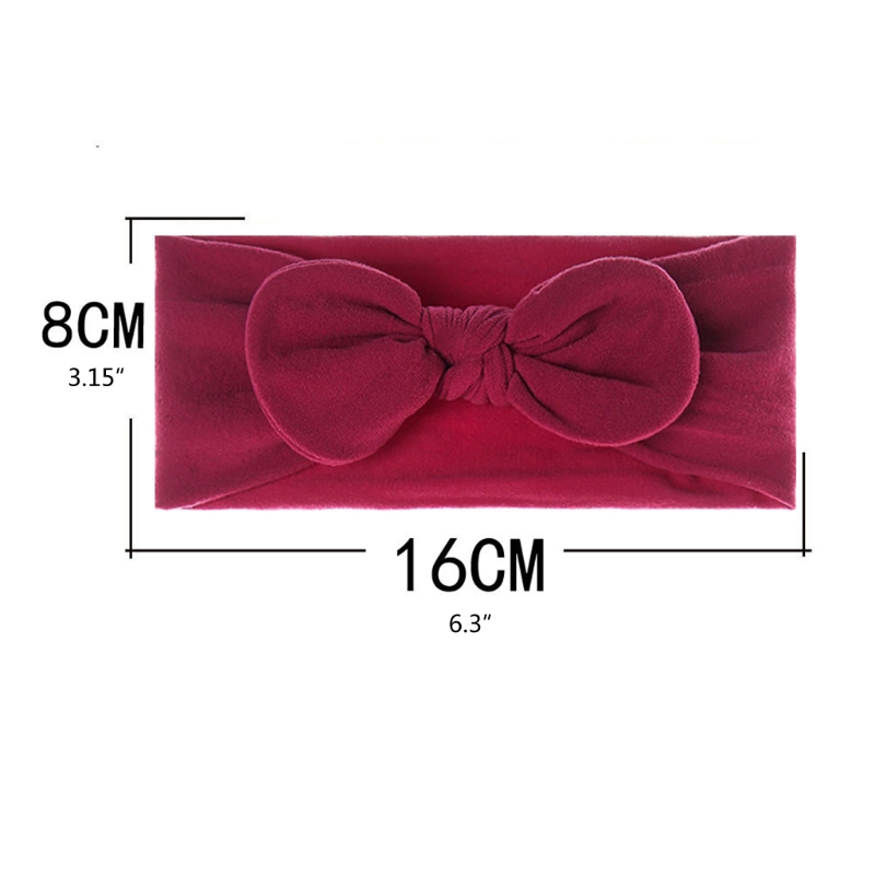 Diademas con lazo de nailon suave para niña, cintas elásticas de Color sólido para el pelo con lazo, accesorios para el cabello para recién nacido, 3 uds.