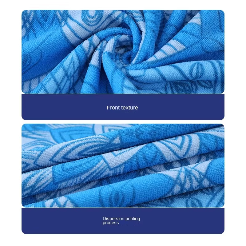 DIZETION Toalha de praia absorvente e de secagem rápida, microfibra, yoga, natação, praia, impressa, toalha de banho à beira-mar, 70*140cm