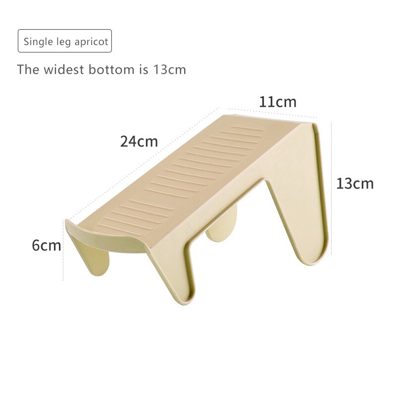 Schoenenrek schoenenrek dubbellaags schoenenrek draagbare kast voor thuis, slaapzaal schoenenkast schoenen en slippers opbergen: Enkele voet beige