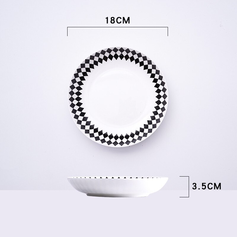 1 Pcs Europese Stijl Diner Plaat Eenvoudige Service Plaat Disc Taart Plaat Westerse Voedsel Steak Disc Keuken Board Schotel bestek Set: k