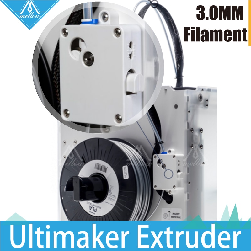 3D Printer Onderdelen upgrade Ultimaker 2 + Uitgebreide extruder suite feeder um2 extrusie fit voor 1.75/3mm filament olsson blok kit