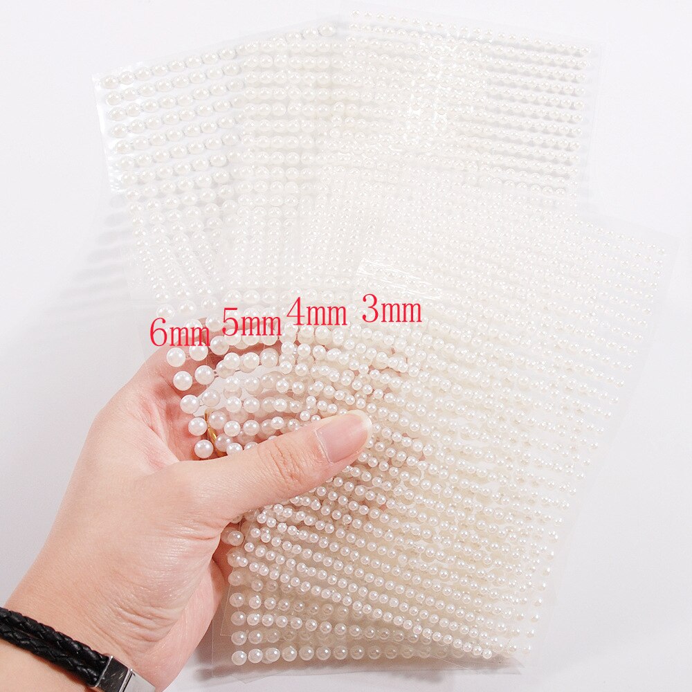 Pegatinas faciales, pegatinas de maquillaje de , pegatinas de perlas para las cejas y la cara, pegatinas de diamantes para decoración facial de máscaras: a set for 3 4 5 6mm