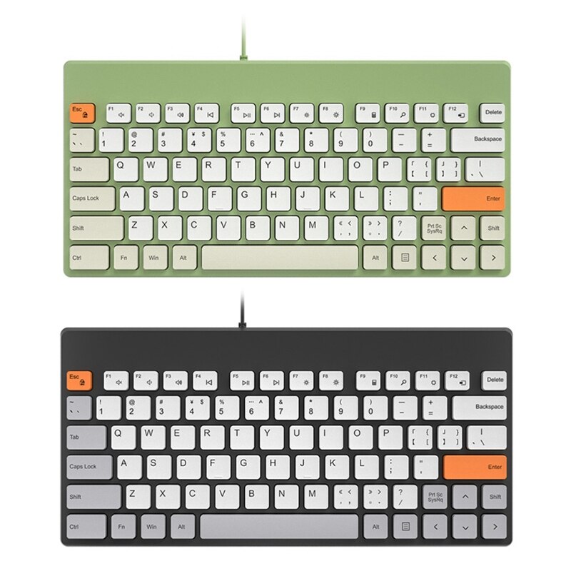 79 Keys Wired USB Keyboard Quiet Ultra Thin Slim Compact Keypad for PC Computer Laptop