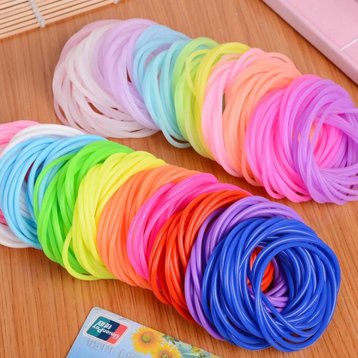 color silicone Women Hair Bands Waterproof Sports Bracelet Elastic Hair Rope Hair Accessoires: XS