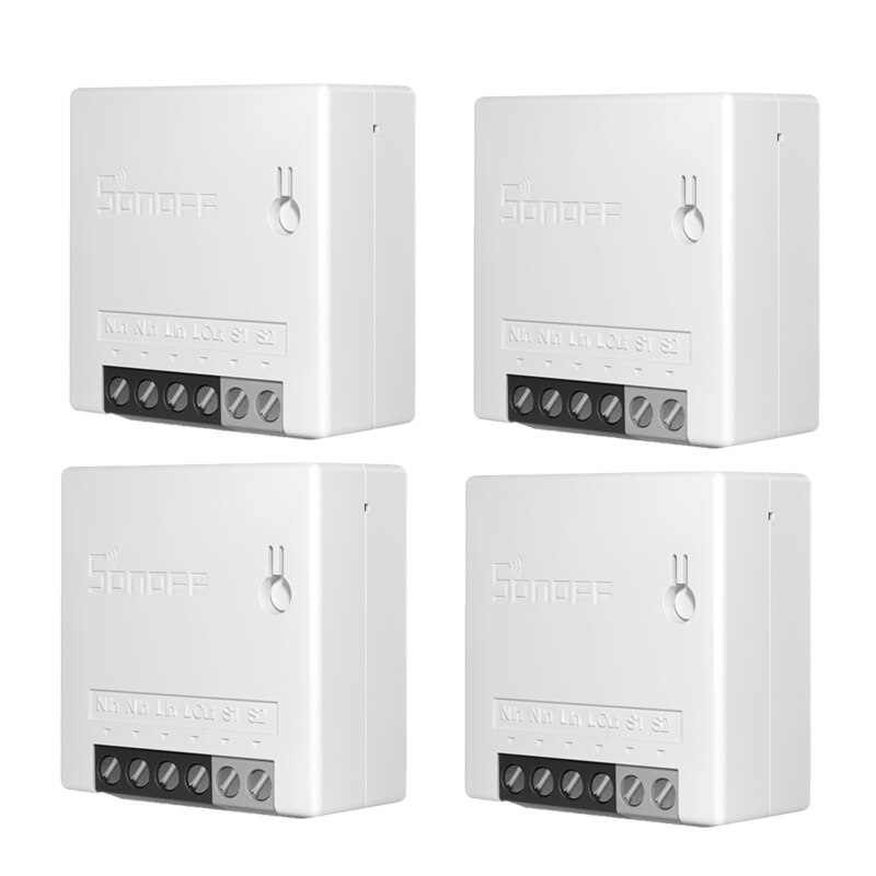 Sonoff Mini R2 DIY Wifi Smart Switch Timer Wireless Switches Smart Home Automation Compatible with eWelink Alexa Google Home: 4Pcs