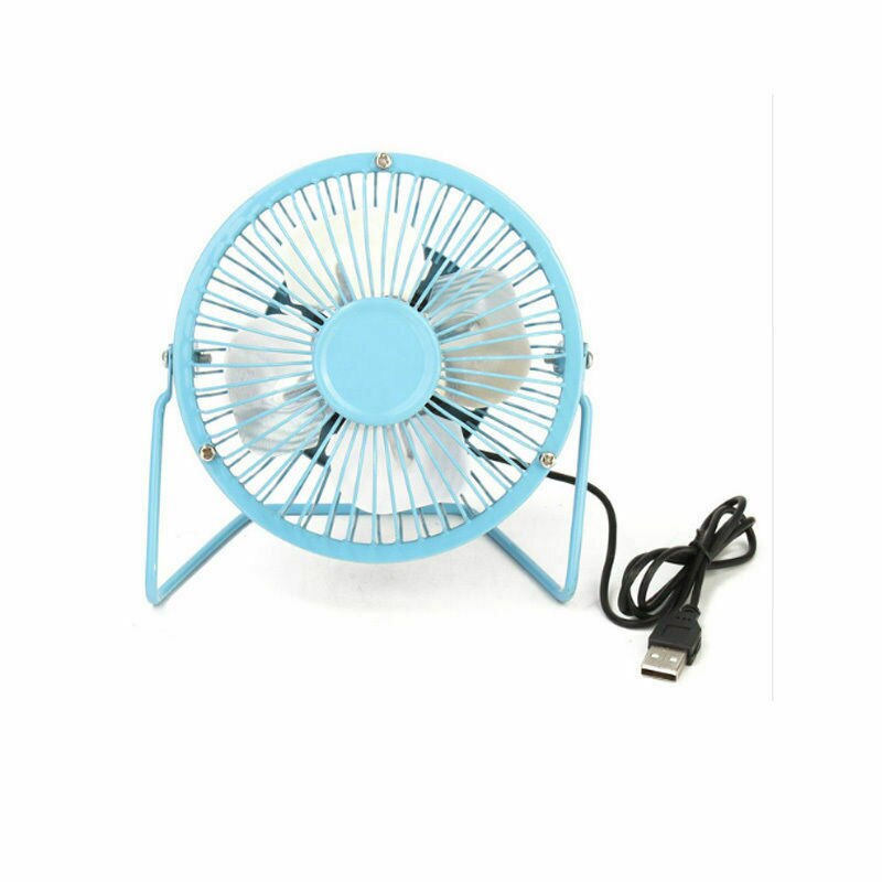 Draagbare Mini USB Ventilator Laptop Computer PC Cooler Cooling Desktop Fans Mini USB Bureau Ventilator USB Gadgets: Blauw