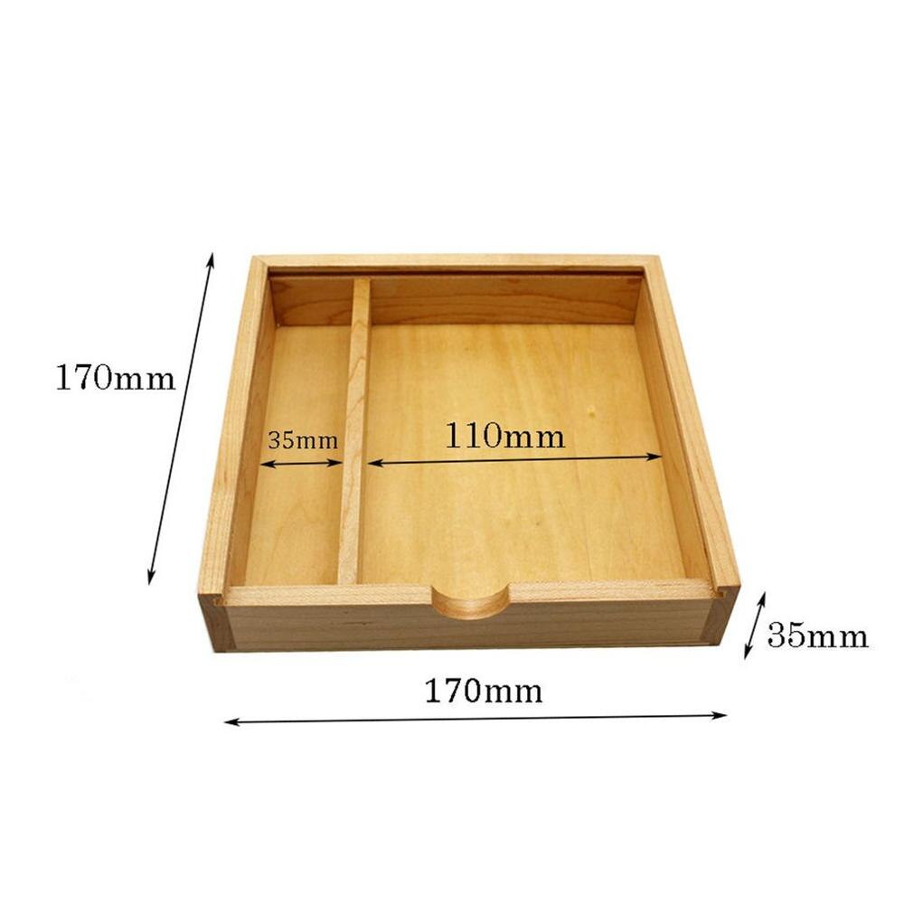 180*180*50mm Maple/Walnut Wood Photo Unique Album Box Collection Box DIY Wedding Memory: maple