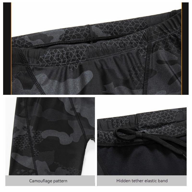 Men Teens Quick Dry 2pcs Set Swimming Trunks Swimming Pool Swimwear Bathing Suit Male Beach Boxer Swimsuit Shorts With Cap/Hat