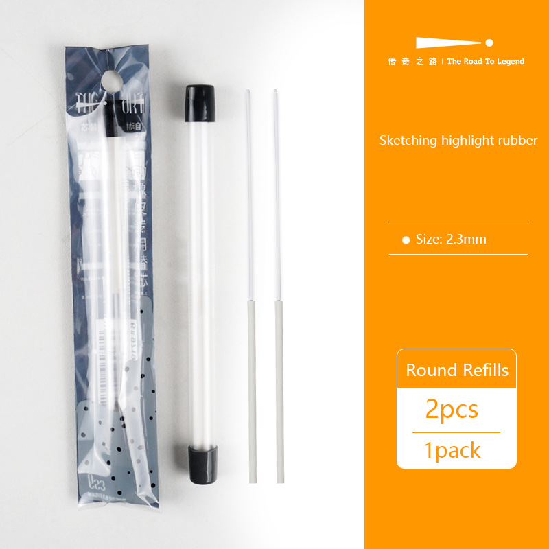 Pen Style Pencil Eraser Retractable Mechanical Eraser Square & Round Tip Stationery Art Supplies for Drawing Artist Kids Writing: black
