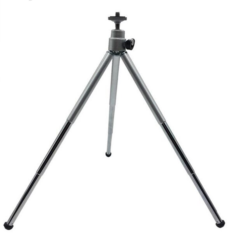 Portable Flexible Support De Trépied de Téléphone Portable Extensible Monopode Selfie Stabilisateur Support pour Mini Caméra avec Téléphone Clip De Fixation: 30cm Stand Silver