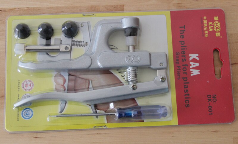 KAM Snap Press Plier Hand Setter Tool and 4 Dies Sizes (T3, T5, T8A and T8B) for KAM Plastic/Resin Snaps use to make Cloth Diape