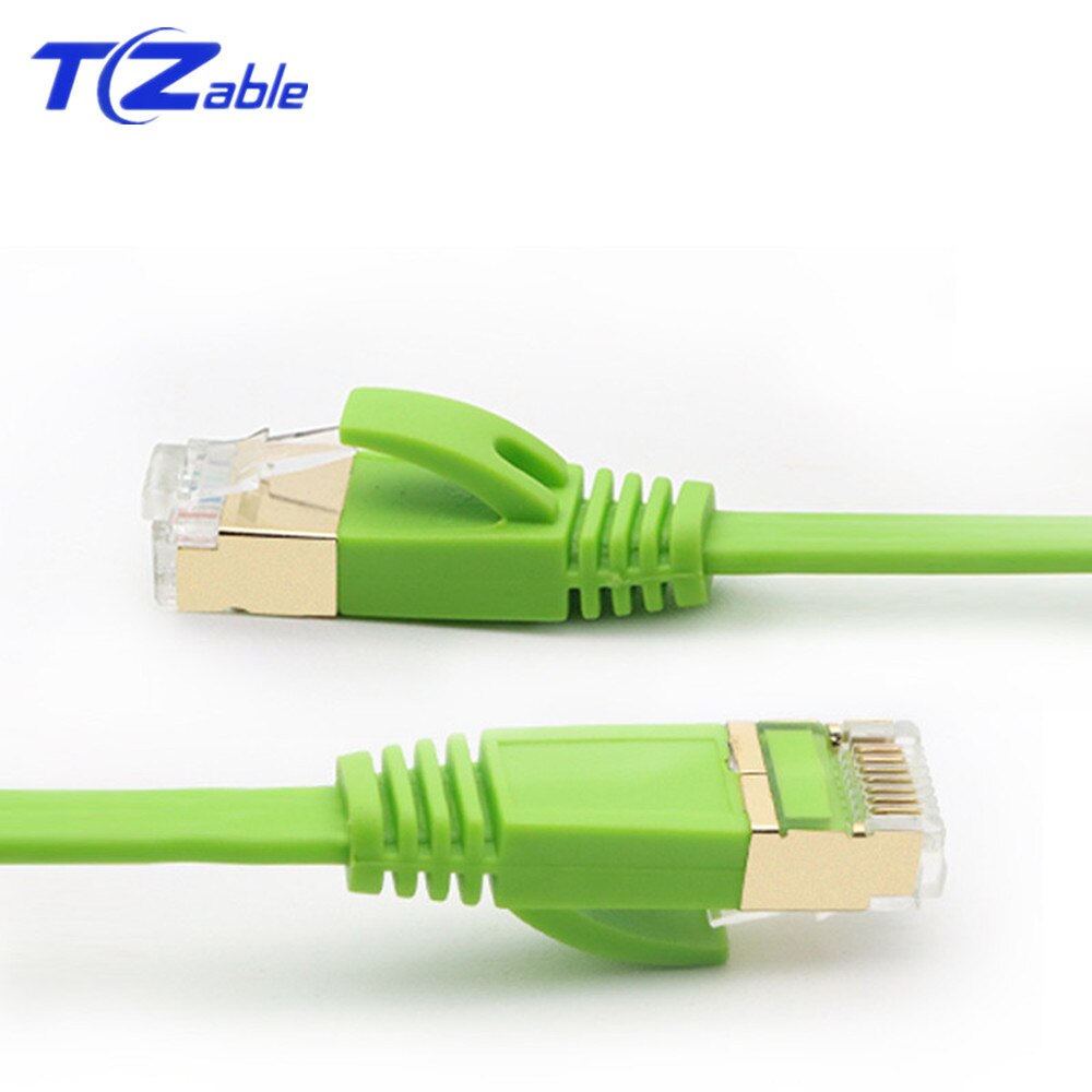 RJ45 Cat7 Ethernet Cable Green Flat Network Line UTP Extender Cable Ethernet for Notebook Router Digital Set Top Box Switch ADSL
