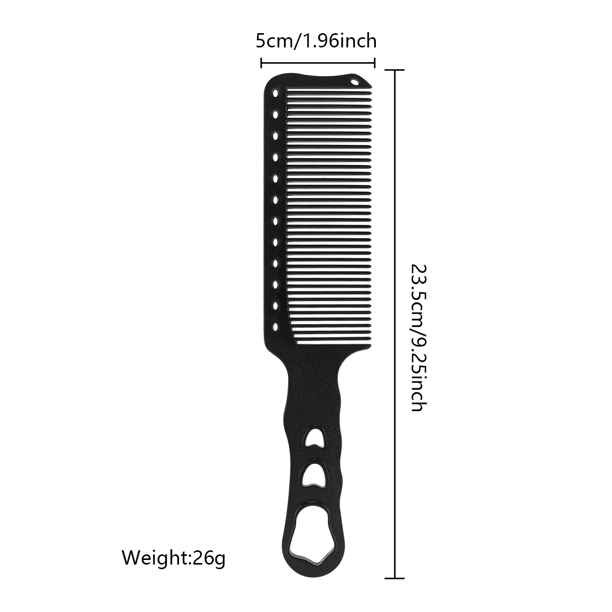 Peine de corte de pelo de peluquero, peine antiestático para peluquería, peine de peluquería, herramienta de estilismo para corte de pelo de dientes anchos