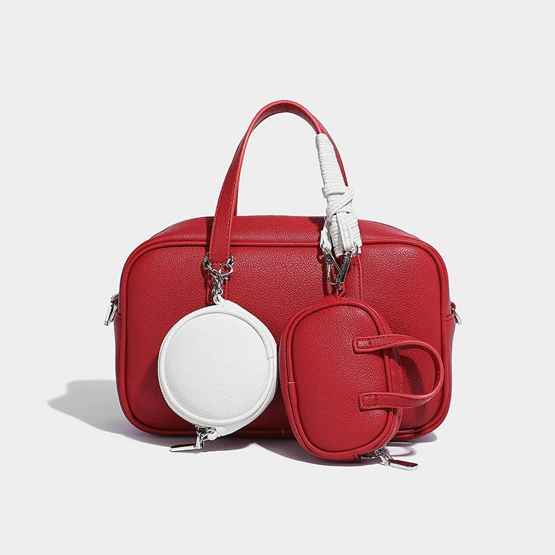 Mode Boston Bowlingtas 2025 Vrouw Composiet Tas Multifunctionele Moeder-en-kind Tas Retro Schouder Messenger Bag