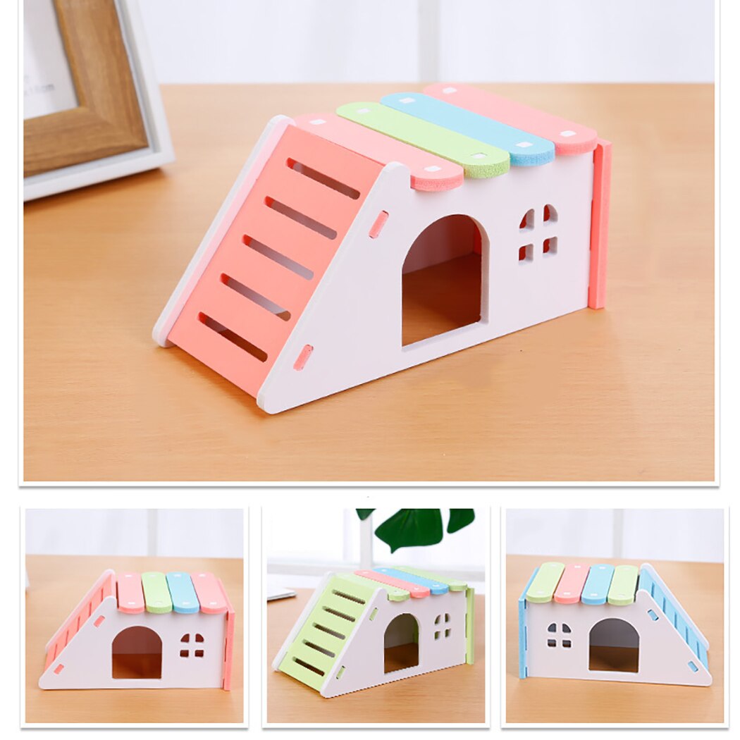 Hamster House DIY Hamster Hideout Hamster House Hideout Exercise Play Toys Cage for Hamster Guinea Pig Mouse Rat Small Animals