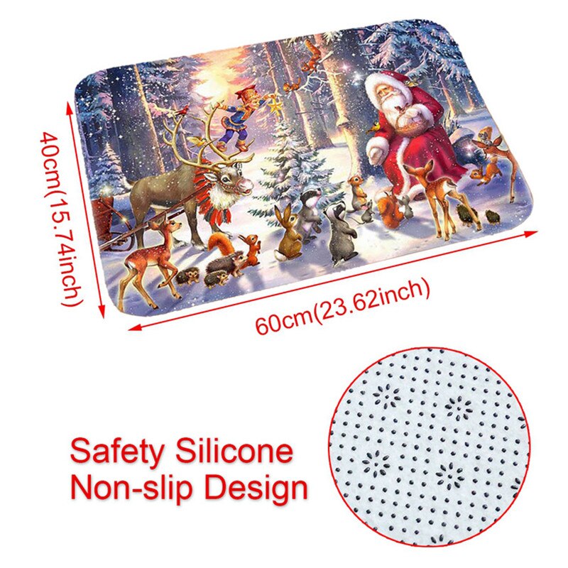 Père noël tapis de noël en plein air décoration de noël pour la maison ornements de noël de noël nouvel an