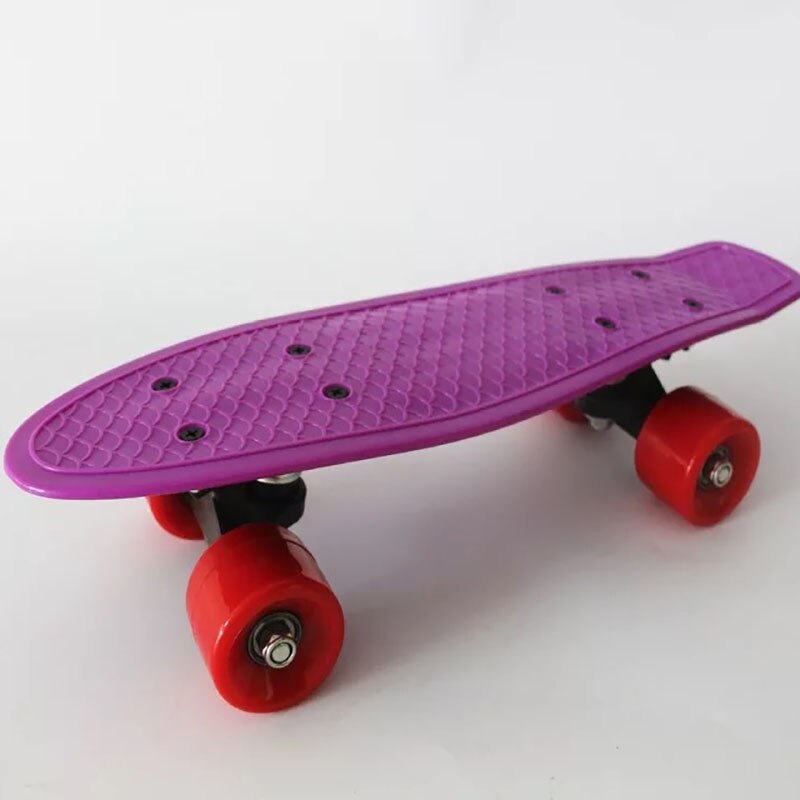 Mannen Vrouwen 22 ''Mini Penny Board Cruiser Skateboard Compleet Monteer Kinderen Volwassenen Plastic Vis Banaan Skate Board Speelgoed Scooter: Purple