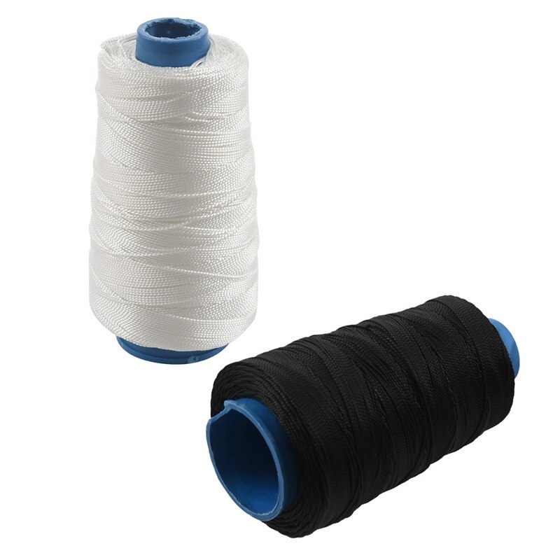 2 stk 400m 80 lbs nylon snoet buestreng tråd fiskesnor sysnor kite line, hvid og sort
