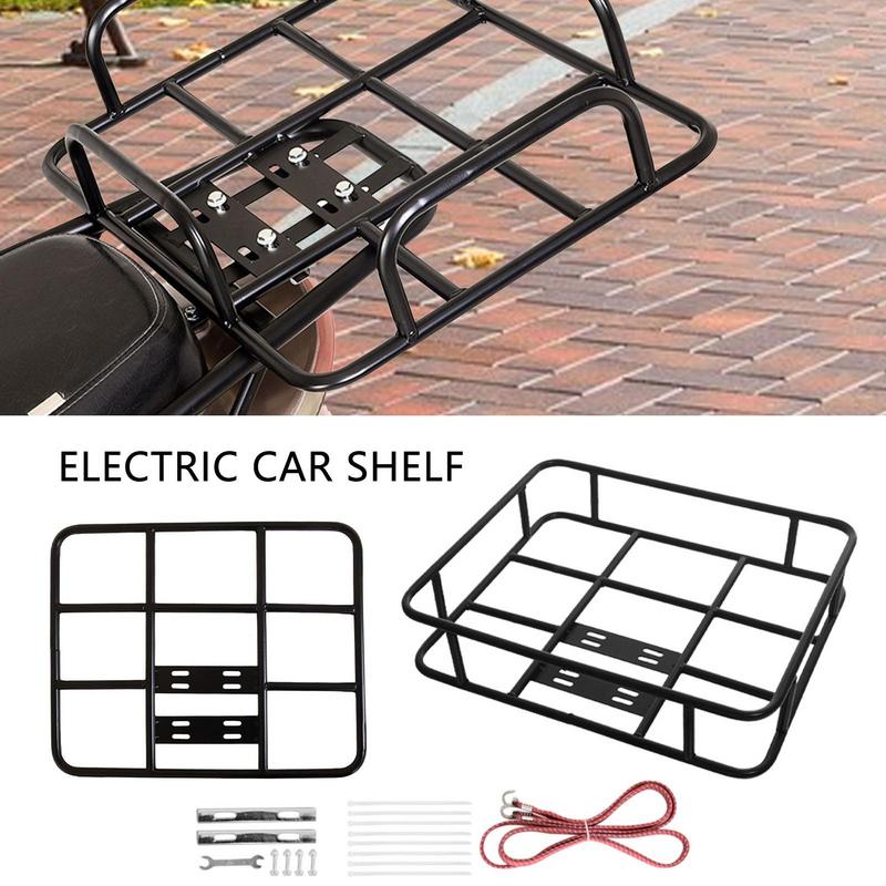 Fietsmand Achter Verstelbaar bagagedrager Fietsmand Fietsachterframe en mand Fietsvoor/achter/bagagerek voor afhaalmaaltijden