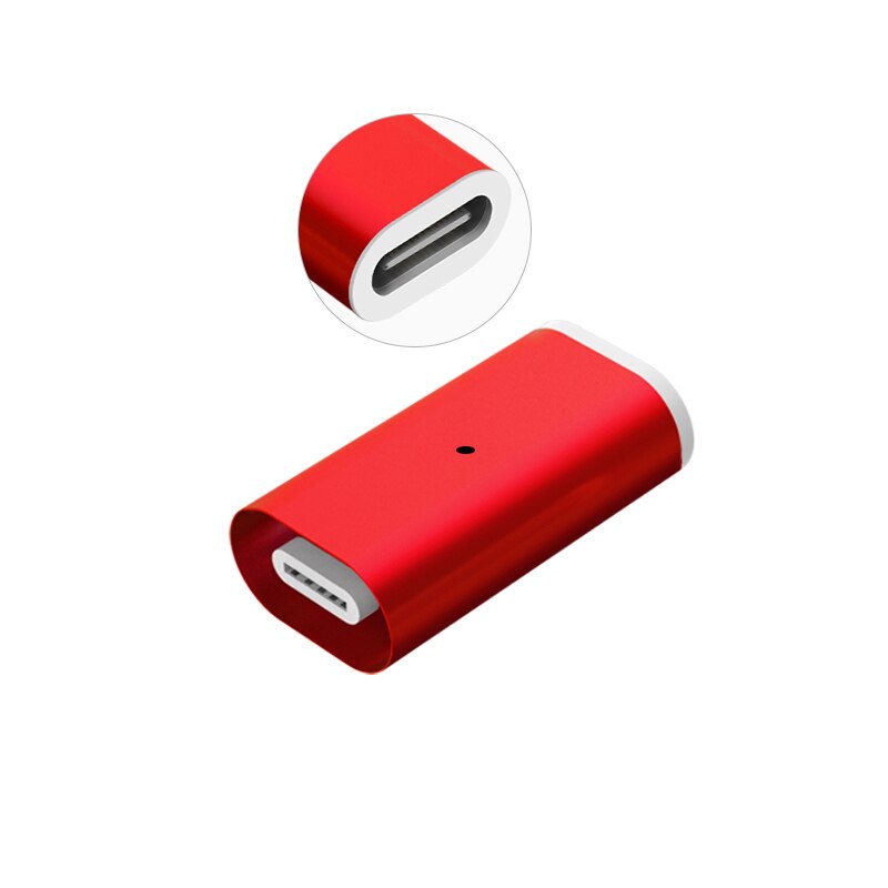 Magnetic Adapter TYPE-C To iPhone& Micro& Type C USB Plug for IPhone xs mas 8plus Sumsung Xiaomi Magnetic Charger Converter: Red Converter