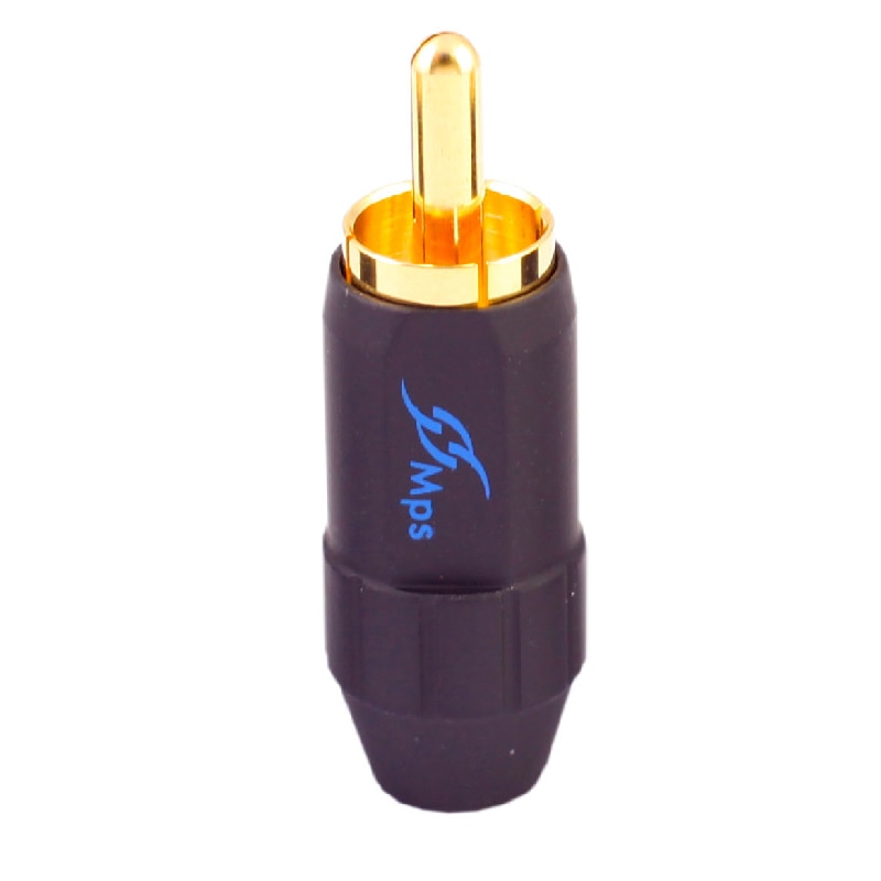 MPS Fish-4B HiFi Copper RCA Plug 24K Gold Plated Audio Double Lotus adapter Plug head Adapter for Speaker Cable Amplifiers