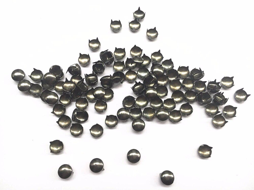 100 Pcs Ronde Dome Studs Metalen Klauw Kralen Nailhead Punk Klinknagels Met Spikes (5mm)