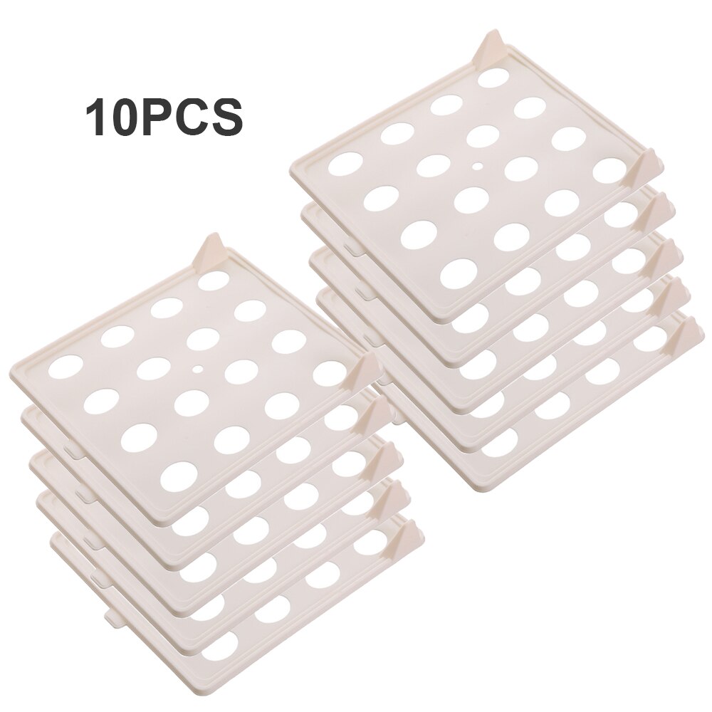 1/5/10pcs Plastic Closet Organizer Wardrobes Clothes Folder T Shirt Clothes Organizer Easy Tray Folding Board Storage Rack: Yellow