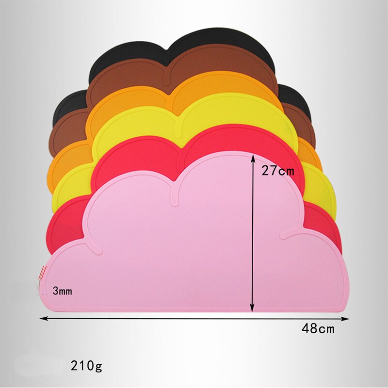 Silicone Cloud Placemat Heat Pad Waterproof Table Mat Student Children Cartoon Silicone Table Mat Kitchen Gadget Easy Cleaning