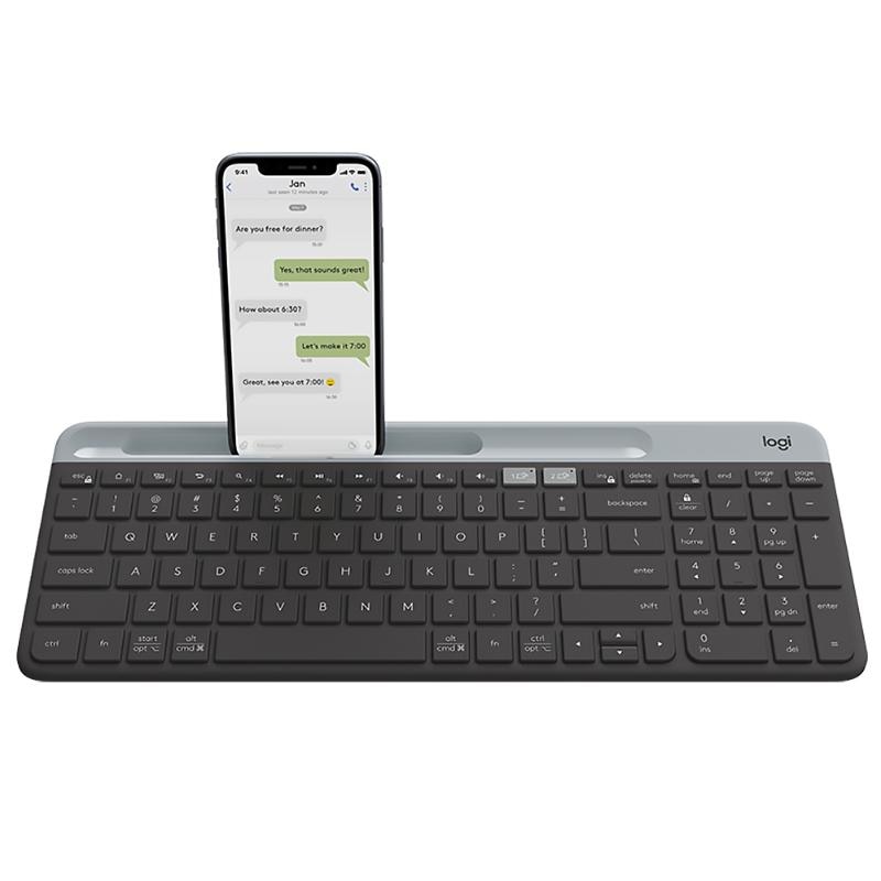 Logitech K580 sans fil Ultra-mince clavier double 2.4G/Bluetooth unifiant clavier de bureau pour ordinateur de bureau ordinateur portable tablette clavier