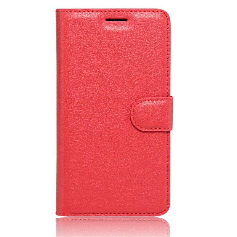 Para Huawei Honor 5C cartera caso cubierta del cuero del tirón PARA EL Huawei Honor 5 C 5C 5,2 TPU Shell Euro teléfono caso las cocas: Fingerprint Hole / Red