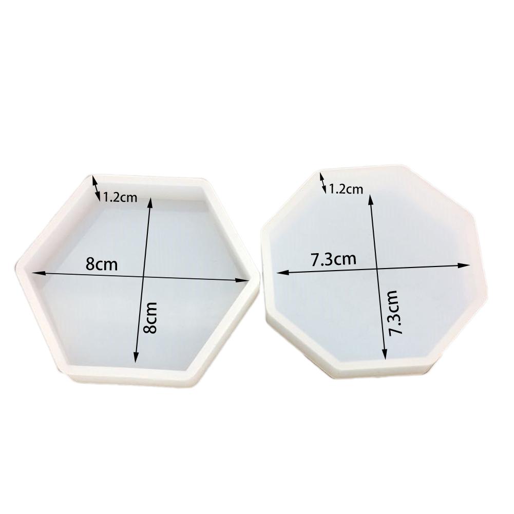 Silicone Mold Nordic Geometry DIY Crystal Epoxy Octagonal Plaster Ashtray Coaster Epoxy Resin Making Craft Clay Resin Molds