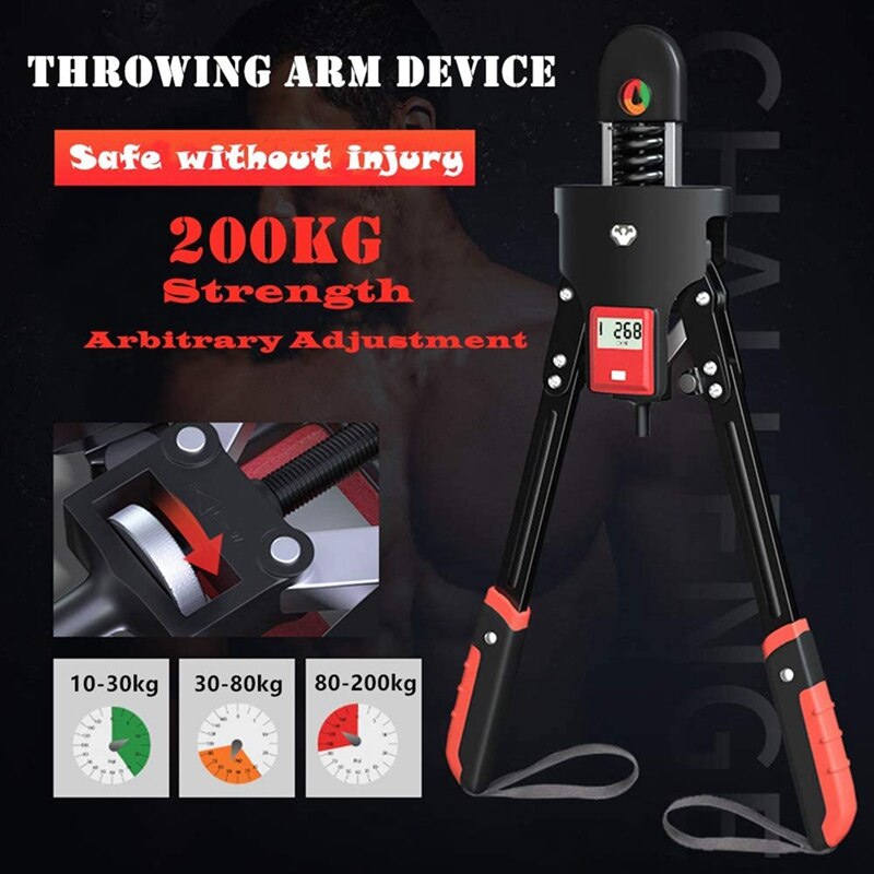 Smart Arm Exerciser Power Twister,Spring Chest Expander,LCD Count,Adjustable Resistance 22-440Lbs,Strength Equipment