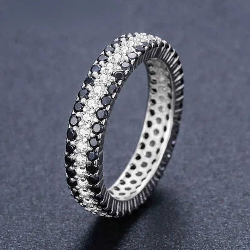 SODROV Dames Zwarte Ring Trend Gothic Accessoires Sieraden Ringen voor Vrouwen Bruid Wedding Band Vrouwen Sieraden