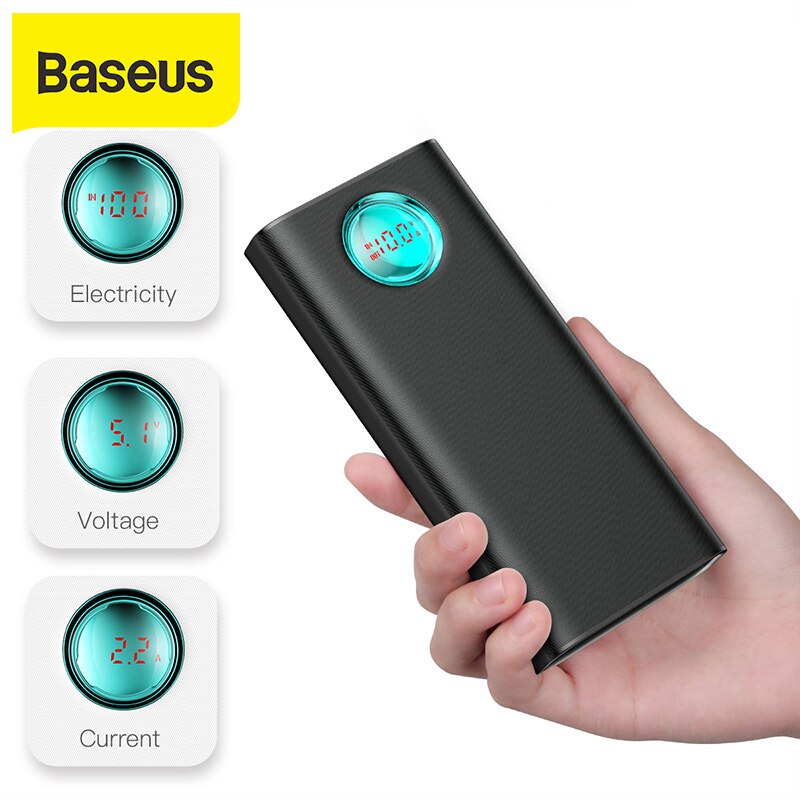 Baseus 20000Mah Power Bank 18W PD3.0 QC3.0 Snel Opladen Outdoor Draagbare Oplader Reizen Externe Batterij Powerbank Voor Telefoon