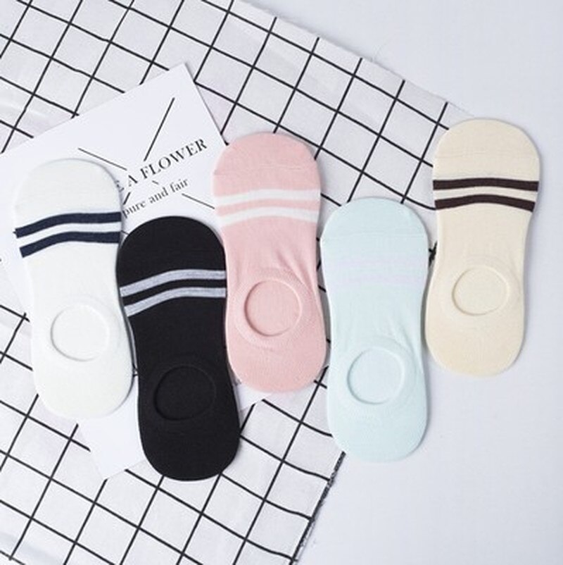 5 Pairs/ Socks Women Summer Thin Socks Boat Socks Female Sports Socks Breathable Shallow Mouth Short Socks: 13