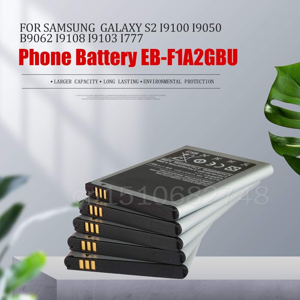 Batterie de remplacement 1650mAh, pour Samsung Galaxy S2 I9100 i9100G I9103 I9050 B9062 I9108 I9103 I777 I9188 B9062, EB-F1A2GBU