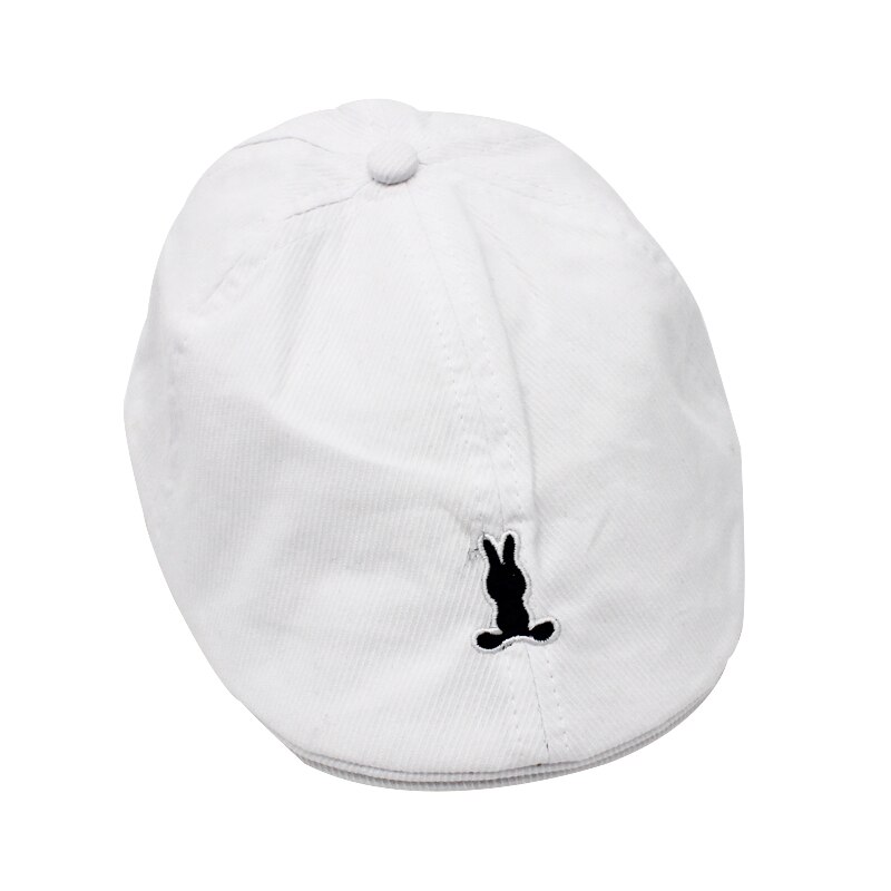 Katoenen Baby Jongen Baret Hoed Knappe Gestreepte Cap Baby Boy Accessoires Voor 1-3 Jaar 1 Pc: White