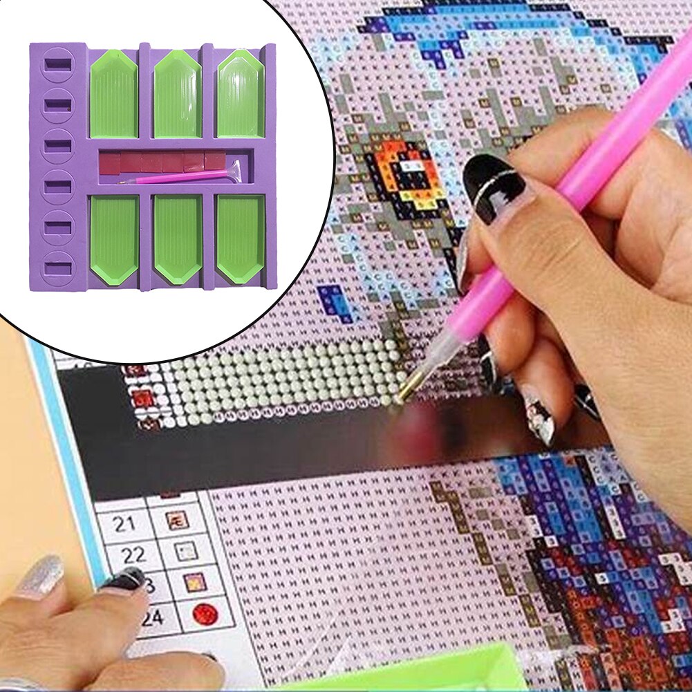 Sheryl&Rain Diamond Painting accessoirepen, 22 stuks diamantschilderstiften, set met 6 stijlen, metalen drill pen, reservekoppen, rol, klei Sheryl&Rain Diamond Painting accessoirepen, 22 stuks diamantschilderstiften, set met 6 stijlen, metalen drill pen, reservekoppen, rol, klei