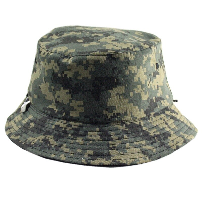 Stora ben män plus size fiskehatt man två sidor bär svart camo solhattar kvinna stor storlek bucket hattar 60-62cm 63-64cm