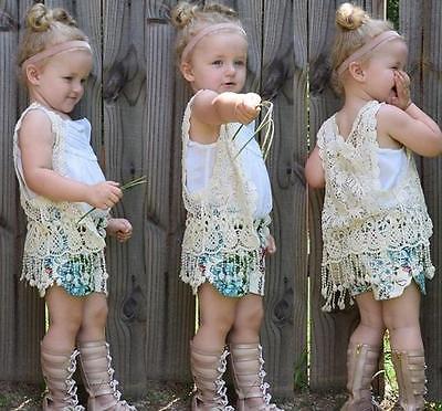 Emmababy herfst zomer kinderkleding meisjes bovenkleding kwastjes meisjes haakwerk kant kwastjes hol vest babymeisjeskleding