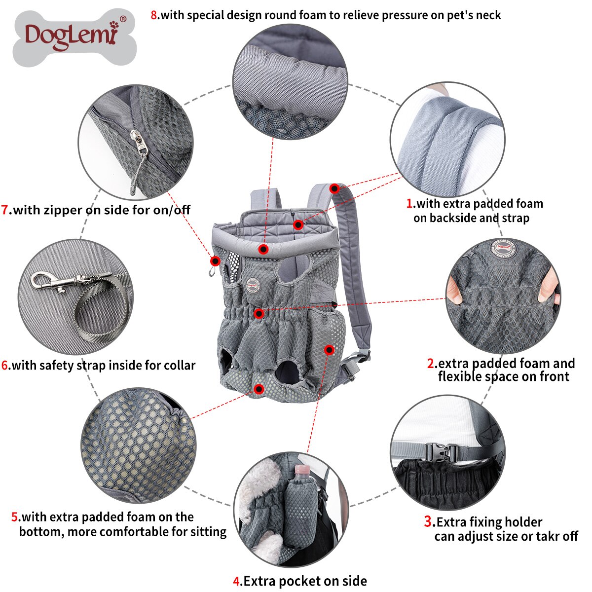 Hundebærer mesh åndbar taske kat rygsæk til rejser shopping bæretaske produkter til hunde dyretransport bærer