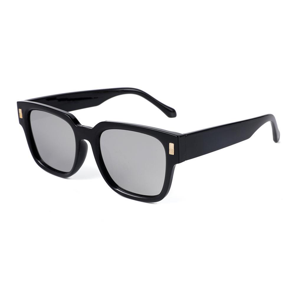 Quadratische Rahmen Damen Sonnenbrille dünne Sonnenbrille Männer und Frauen Brillen: Weiß