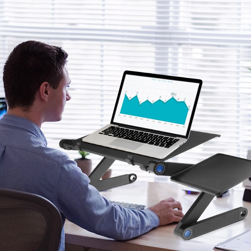 Justerbar bærbar sammenleggbar datamaskin laptop bord skrivebordstativ sengebrett stigerør bærbar pc bordholder holder sovesofa kjøling