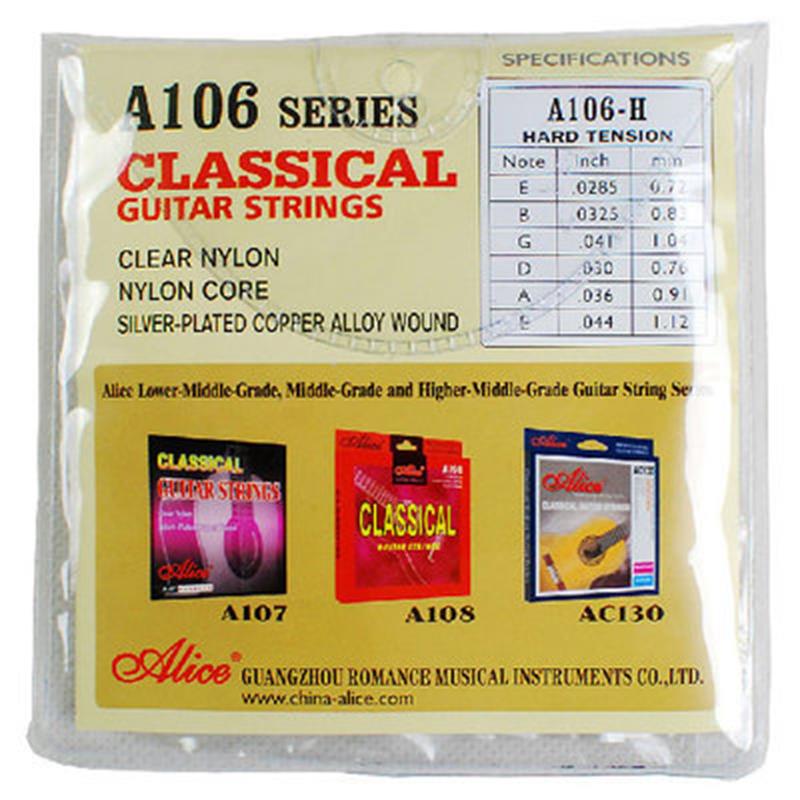 Alice A106H /QE27 cordes de guitare classiques cordes en Nylon cordes de guitare accessoires de guitare 1-6 jeux de cordes rentable