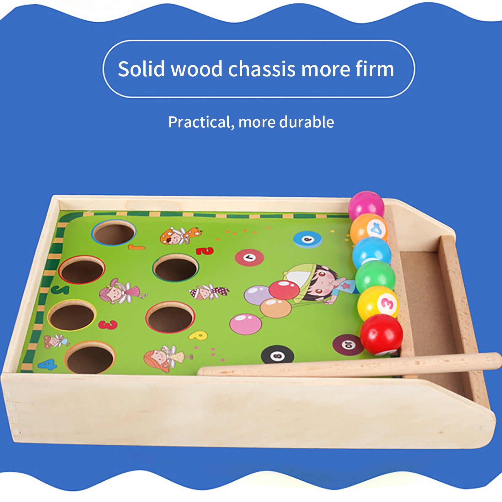 Billiards toys wooden color matching c ognitive parent-child toys Block Board Game Educational Color Cognitive Ability Toys For